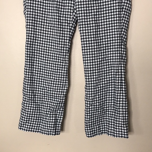 J. Crew Hayden plaid navy linen crop pants size 2 - Picture 6 of 14